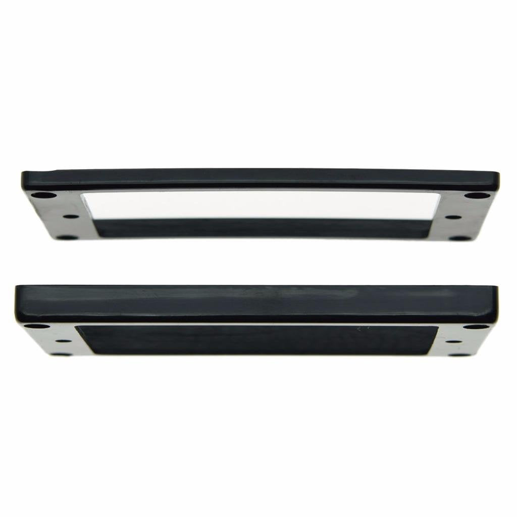 Dopro Set of 2 Plastic Humbucker Pickup Ring Pickup Mounting Frame Flat Bottom 3 * 5 for Neck and 7 * 9 for Bridge Pickup Black